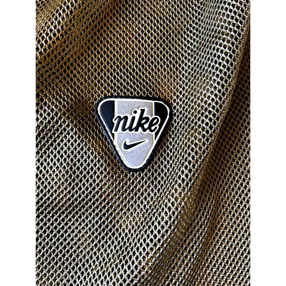 VTG Nike Black Gold Mesh Bag Gym Cinch Sack Drawstring Stadium College NFL - Picture 2 of 6